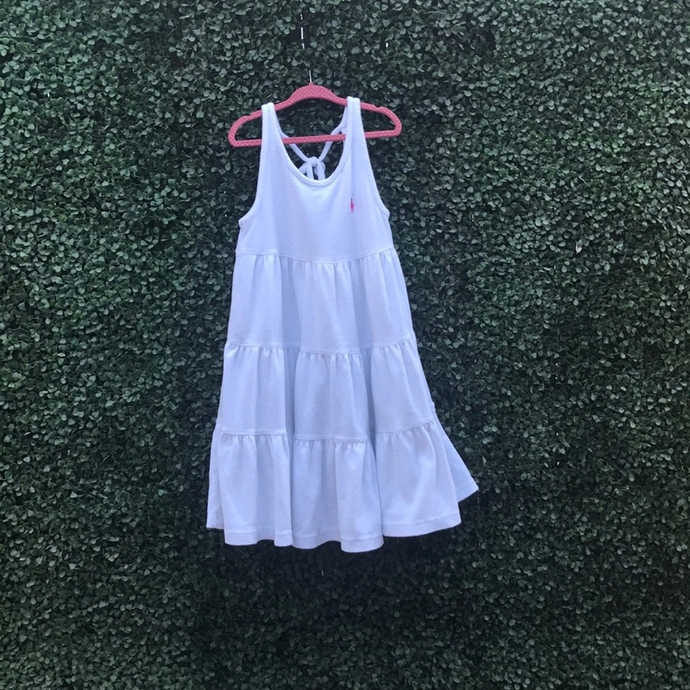 Little girls swim cover up terry cloth dress 6x